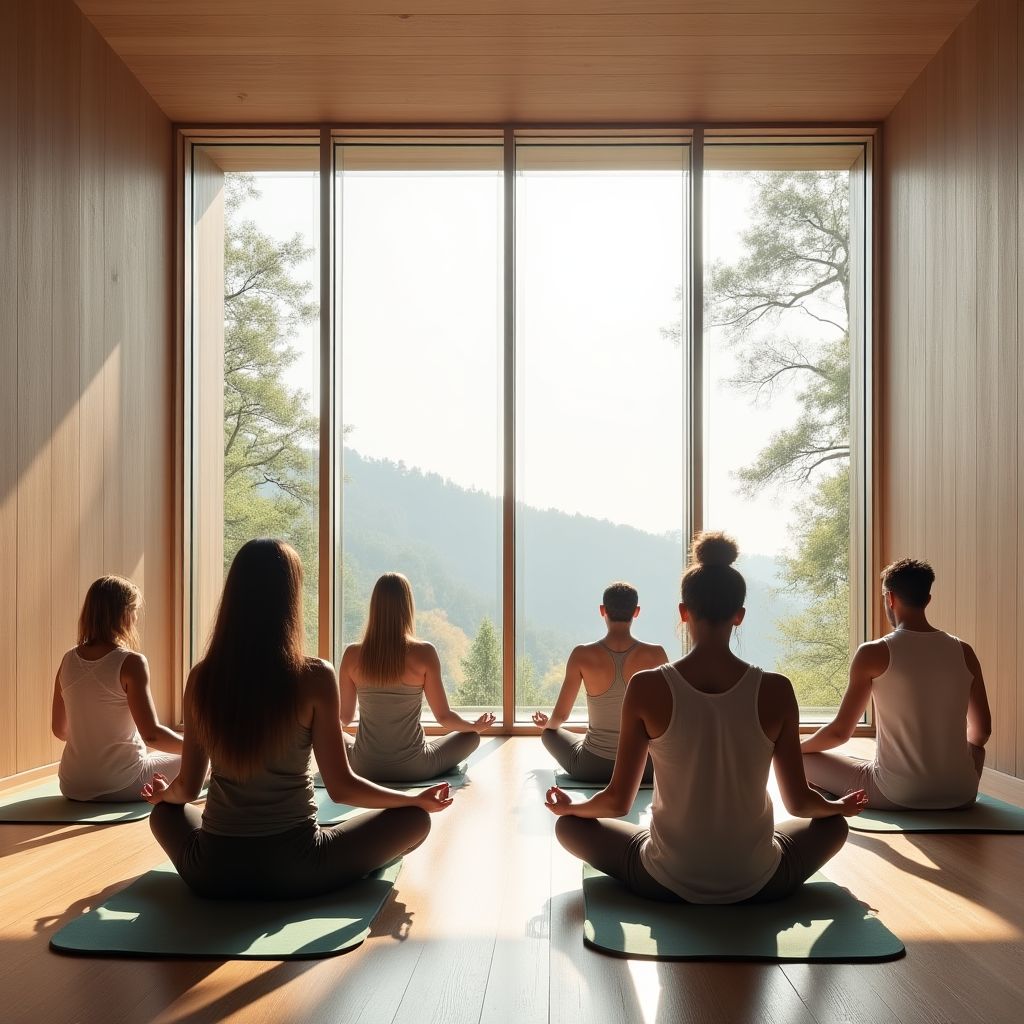 Skupinová meditace v moderním prostoru